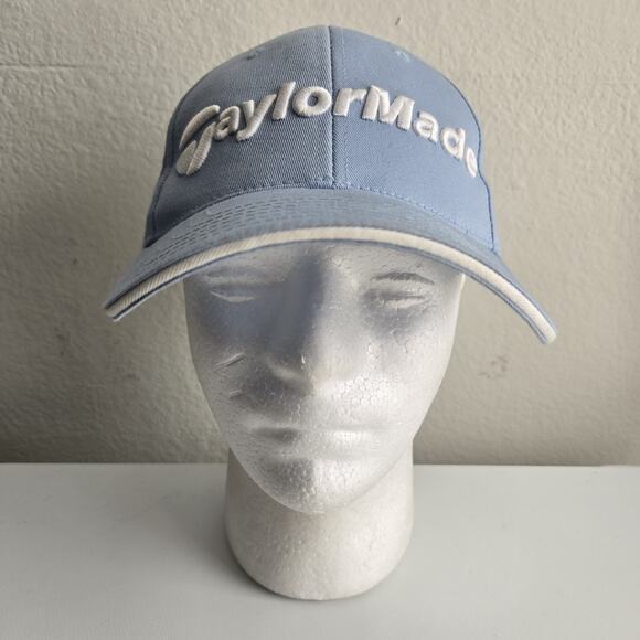 TaylorMade Golf Hat Cap‎ Strapback Adjustable r7 Tmax Light Blue Pro Tour - Picture 2 of 8